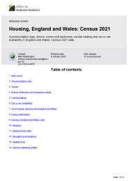 Housing, England and Wales: Census 2021