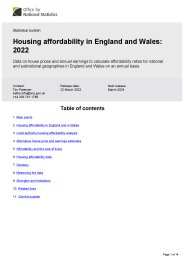 Housing affordability in England and Wales: 2022