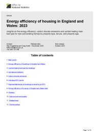 Energy efficiency of housing in England and Wales: 2023