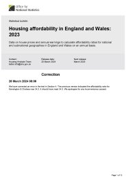 Housing affordability in England and Wales: 2023