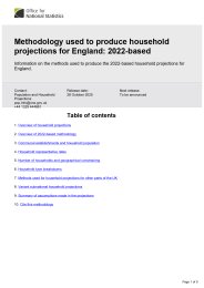 Methodology used to produce household projections for England: 2022-based