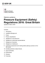 Pressure Equipment (Safety) Regulations 2016: Great Britain