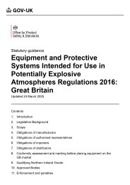 Equipment and Protective Systems Intended for Use in Potentially Explosive Atmospheres Regulations 2016: Great Britain
