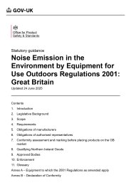 Noise Emission in the Environment by Equipment for Use Outdoors Regulations 2001: Great Britain