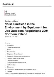 Noise Emission in the Environment by Equipment for Use Outdoors Regulations 2001: Northern Ireland