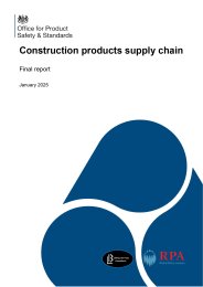 Construction products supply chain: Final report