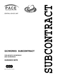 Guidance note - for use with GC/works/1 and GC/works/3