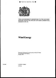 Wind energy: the government's response. Cm 2694