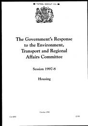 Government's response to the Environment, Transport and Regional Affairs Committee: housing. Cm 4080