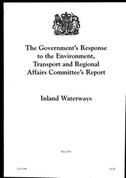 Government's response to the Environment, Transport and Regional Affairs Committee's report: inland waterways. Cm 5149