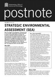 Strategic environmental assessment (SEA)