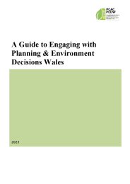 Guide to engaging with Planning and Environment Decisions Wales