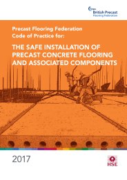 Code of practice for: the safe installation of precast concrete flooring and associated components