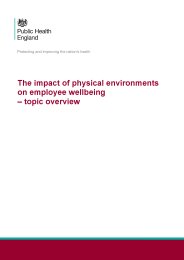 Impact of physical environments on employee wellbeing - topic overview