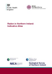 Radon in Northern Ireland: indicative atlas