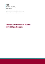 Radon in homes in Wales: 2016 data report
