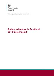 Radon in homes in Scotland: 2016 data report