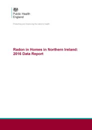 Radon in homes in Northern Ireland: 2016 data report