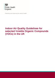 Indoor air quality guidelines for selected volatile organic compounds (VOCs) in the UK