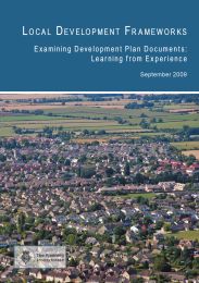 Local development frameworks - examining development plan documents: learning from experience