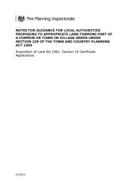 Notes for guidance for local authorities proposing to appropriate land forming part of a common or town or village green under section 229 of the Town and country planning act 1990 - Acquisition of land act 1981: section 19 certificate applications