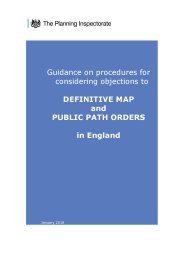 Guidance on procedures for considering objections to definitive map and public path orders in England