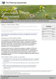 Cumulative effects assessment - cumulative effects assessment relevant to nationally significant infrastructure projects. Version 2