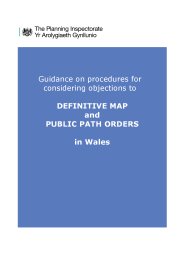 Guidance on procedures for considering objections to definitive map and public path orders in Wales