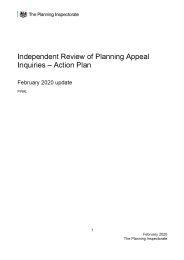 Independent review of planning appeal inquiries - action plan