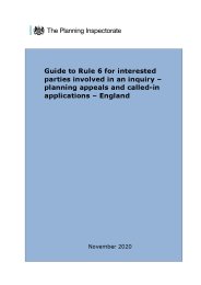 Guide to rule 6 for interested parties involved in an inquiry - planning appeals and called-in applications - England (November 2020)