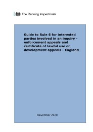 Guide to rule 6 for interested parties involved in an inquiry - enforcement appeals and certificate of lawful use or development appeals - England