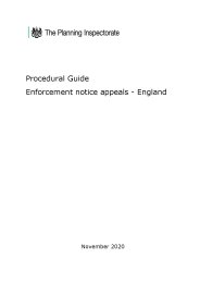 Procedural guide. Enforcement notice appeals - England (November 2020 edition with April 2021 amendments)