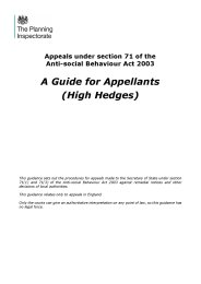 Appeals under section 71 of the Anti-social Behaviour Act 2003. A guide for appellants (high hedges)