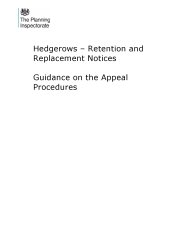 Hedgerows - retention and replacement notices: guidance on the appeal procedures