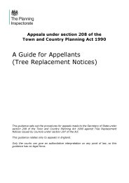 Appeals under section 208 of the Town and Country Planning Act 1990 - a guide for appellants (tree replacement notices)