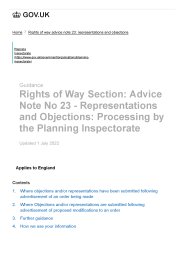 Representations and objections: processing by the Planning Inspectorate (revised July 2022)
