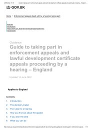 Guide to taking part in enforcement appeals and lawful development certificate appeals proceeding by a hearing - England (June 2022)