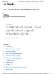 Certificate of lawful use or development appeals: procedural guide