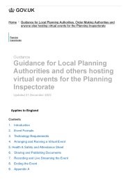Guidance for local planning authorities and others hosting virtual events for the Planning Inspectorate (December 2022)