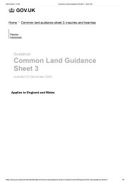 Common land and village greens: inquiries and hearings into applications for consent to carry out works or deregister land (22 December 2022)