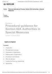 Procedural guidance for Section 62A authorities in special measures