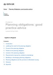 Planning obligations: good practice advice