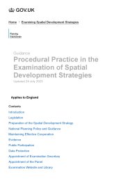 Procedural practice in the examination of spatial development strategies