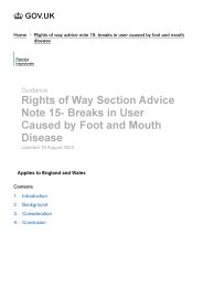 Breaks in user caused by foot and mouth disease (revised November 2012)