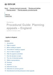 Procedural guide: planning appeals - England