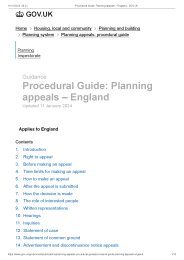 Procedural guide: planning appeals - England