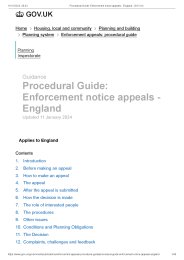 Procedural guide: enforcement notice appeals - England