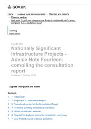 Nationally significant infrastructure projects - advice note fourteen: compiling the consultation report. Version 3