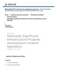 Nationally significant infrastructure projects: development consent legislation