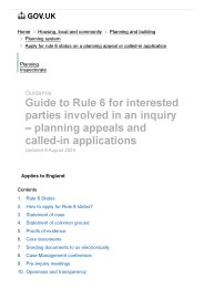 Guide to Rule 6 for interested parties involved in an inquiry - planning appeals and called-in applications